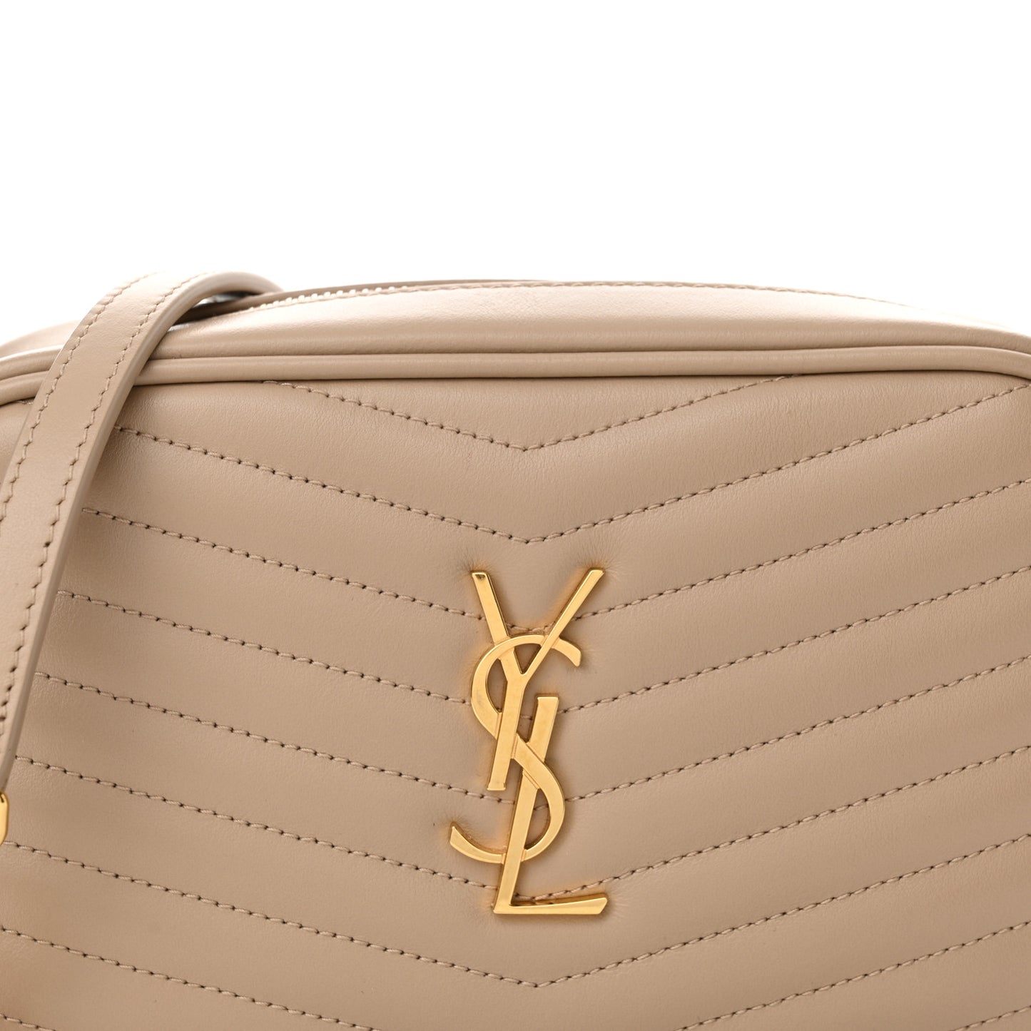 Calfskin Matelasse Monogram Mini Lou Camera Bag Dark Beige