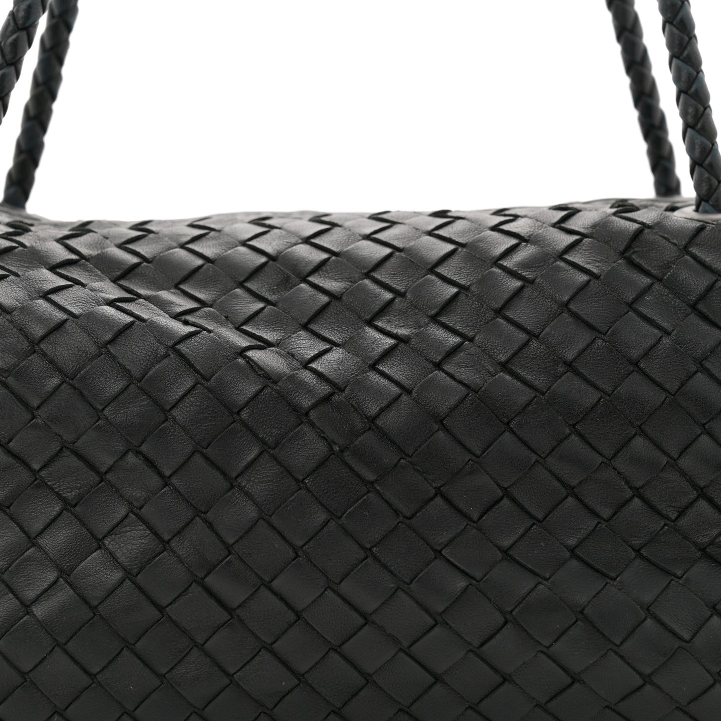 Nappa Intrecciato Satchel  Black