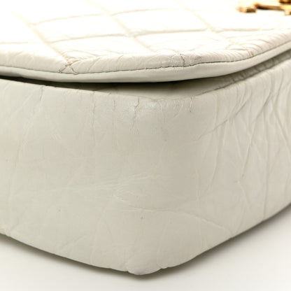 Chanel Aged Calfskin Quilted Medium Pondichery Flap White 9 of 12