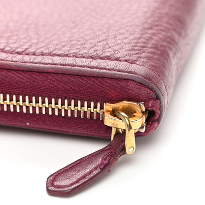 Prada Vitello Daino Zip Around Wallet Ametista 12 of 12