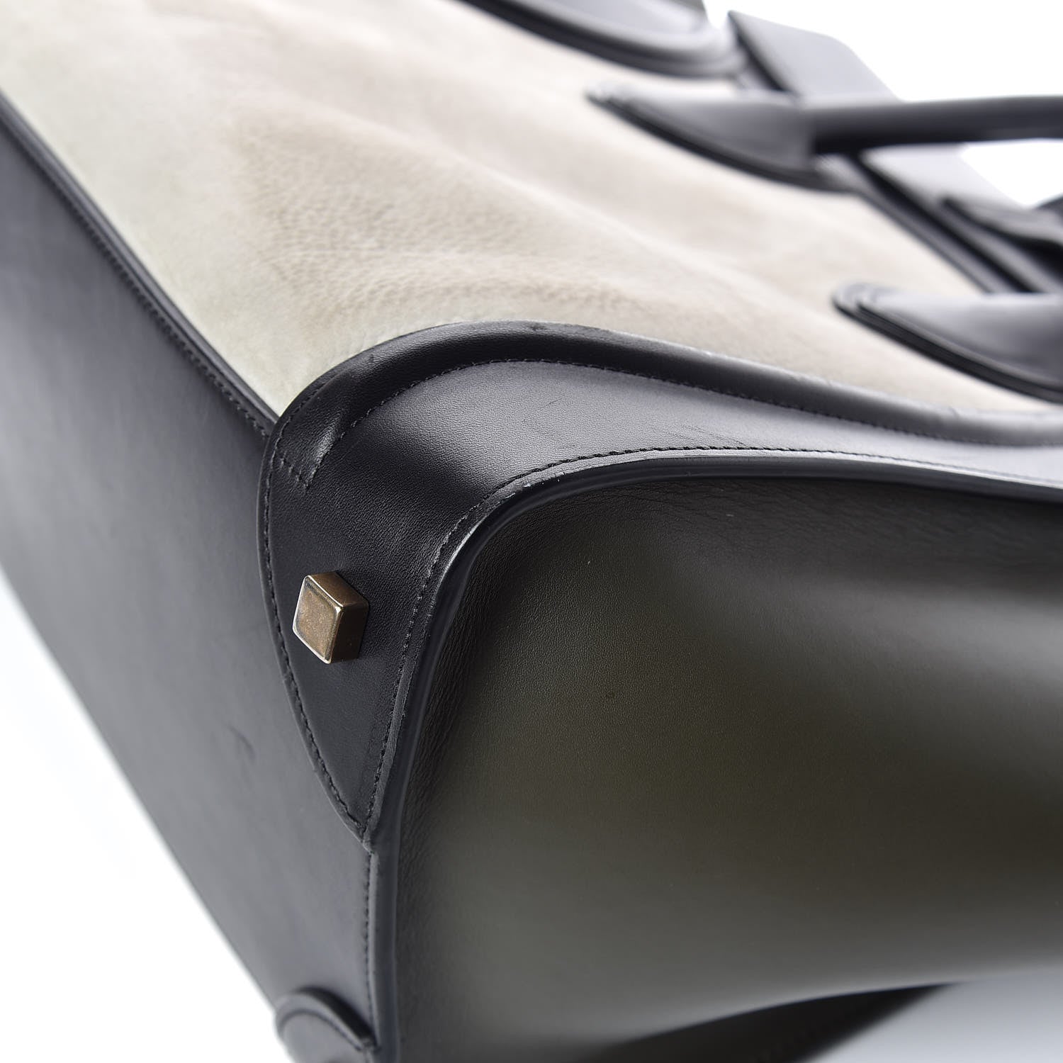 Celine Nubuck Smooth Calfskin Mini Tri-Color Luggage Olive 17 of 18