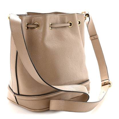 Chloe Grained Buffalo Horse Medal Bucket Bag Boyish Brown 3 of 9