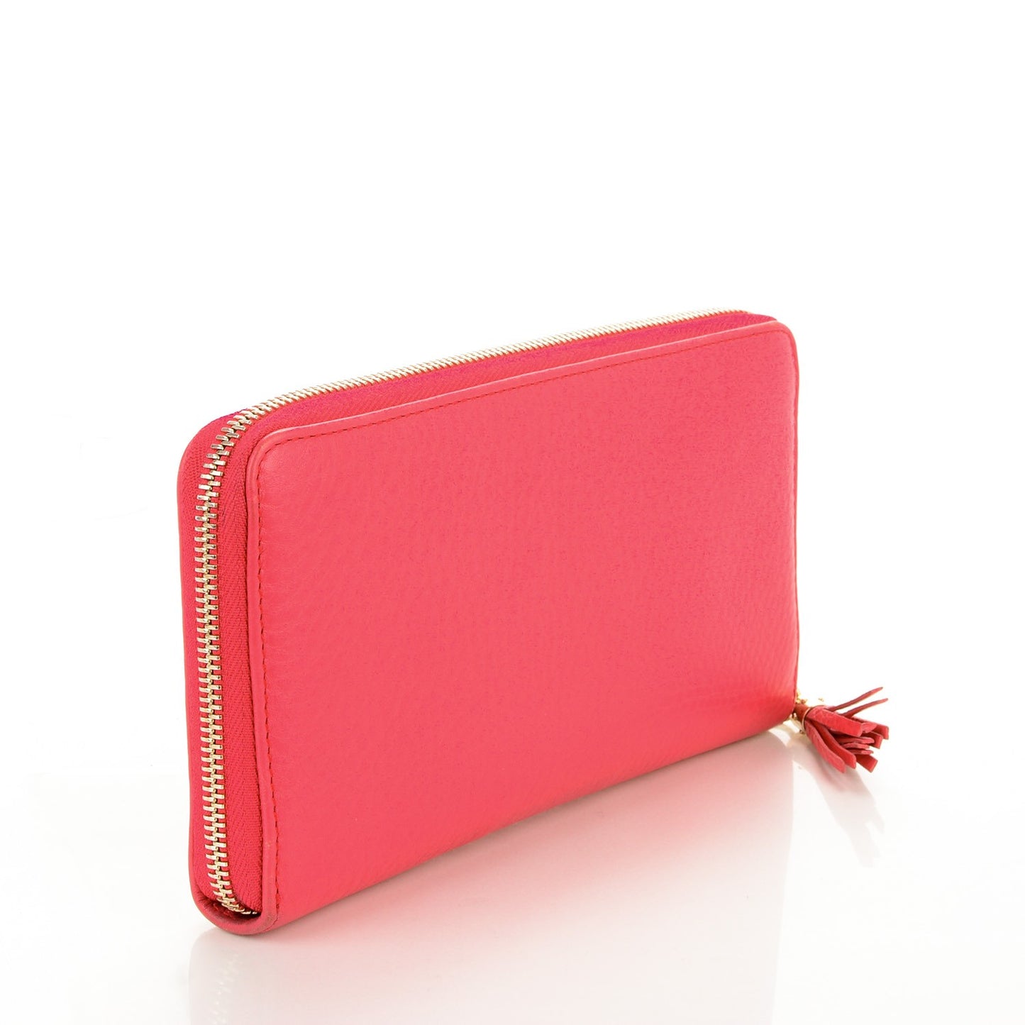 Pebbled Calfskin Soho Zip Around Wallet Pink