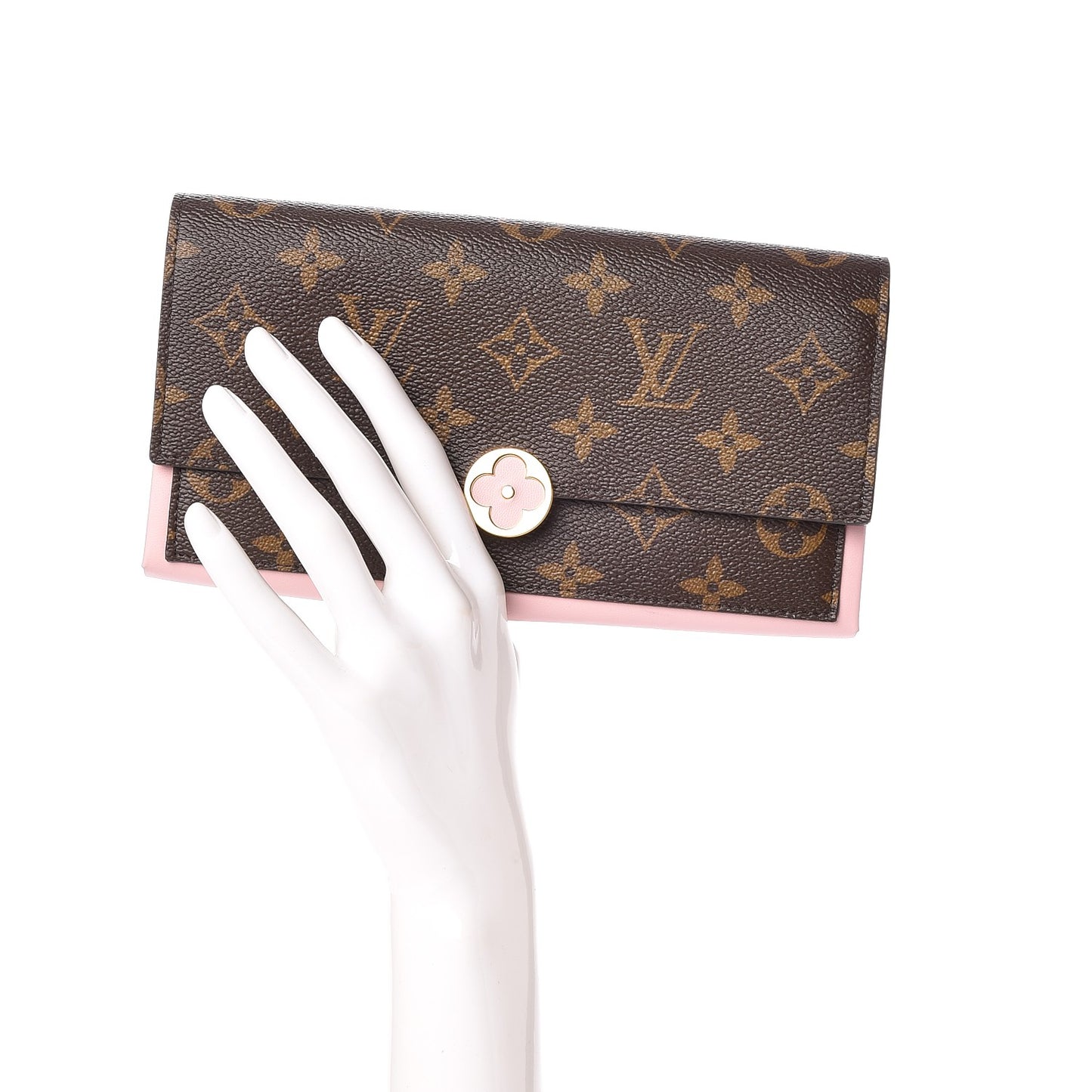 Monogram Flore Wallet Rose Ballerine