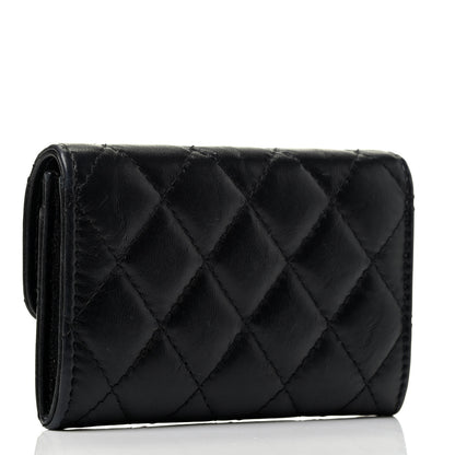 Chanel Aged Calfskin Quilted Reissue Flap Card Holder So Black 2 of 4