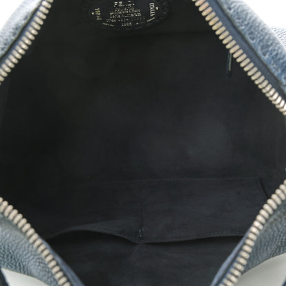 Fendi Cuoio Romano Selleria Lei Boston Tote Night Blue 5 of 13