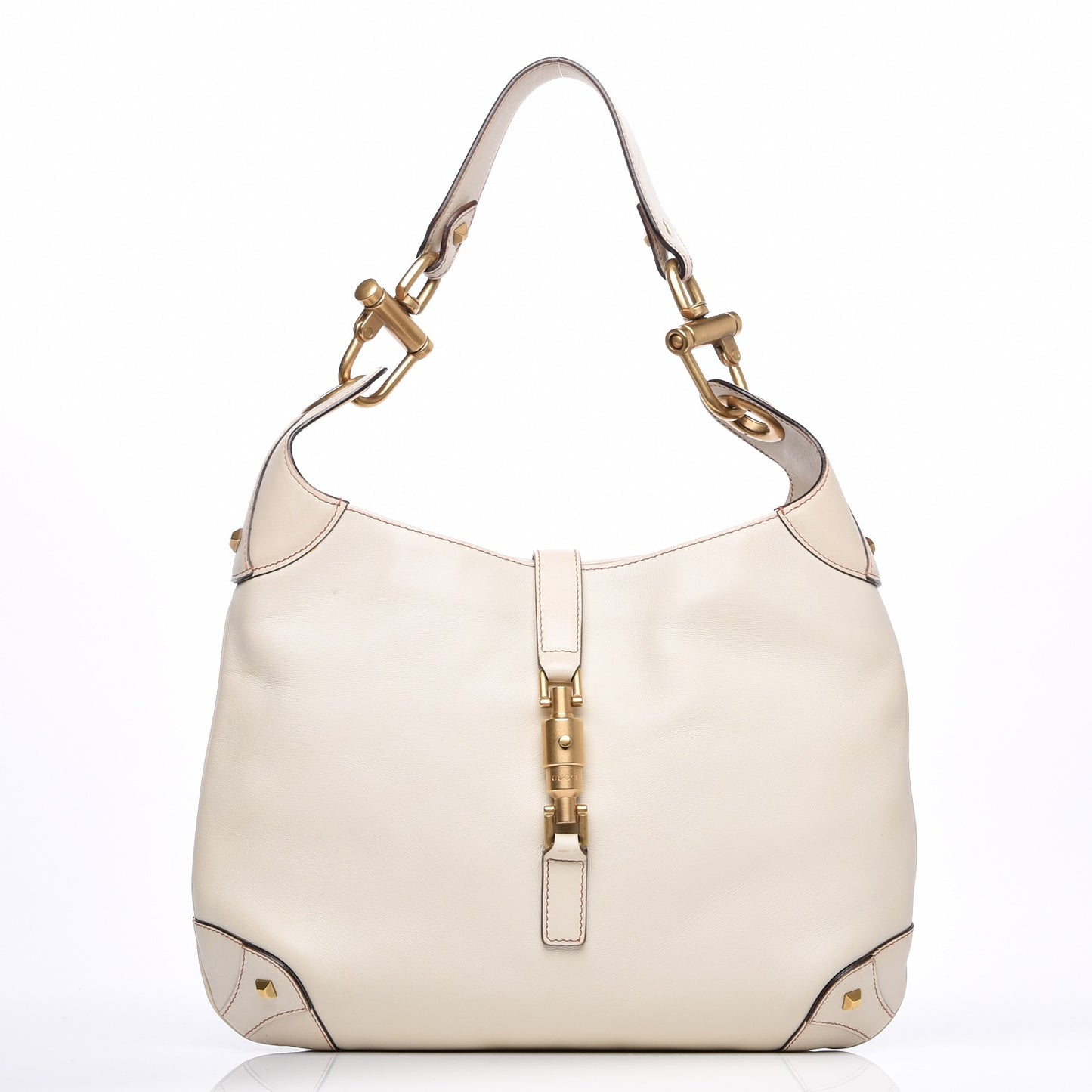 Calfskin Rockstud Mules Slingbacks 41 Ivory