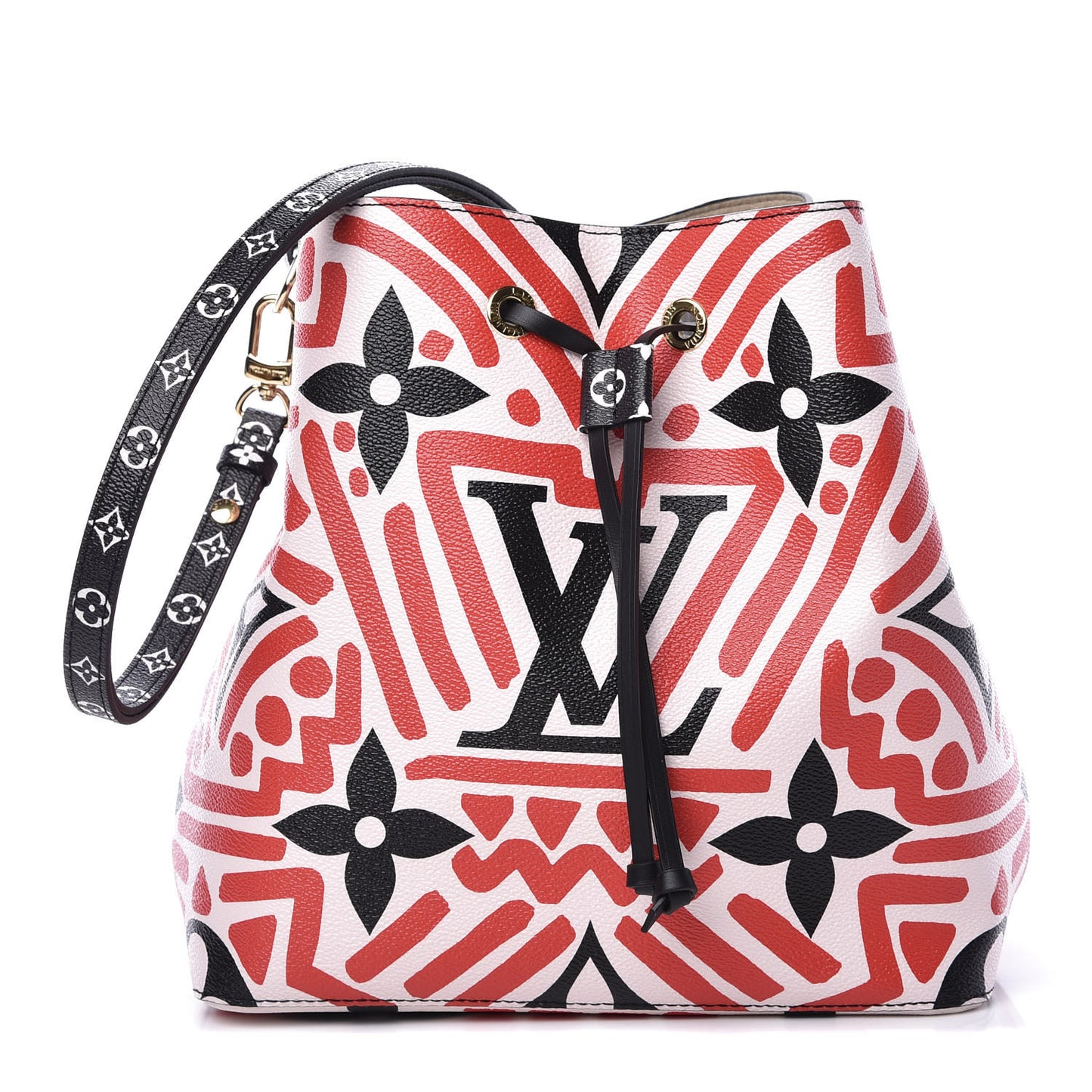 Monogram Giant Crafty NeoNoe MM Creme Rouge Black