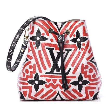 Louis Vuitton Monogram Giant Crafty NeoNoe MM Creme Rouge Black 1 of 8