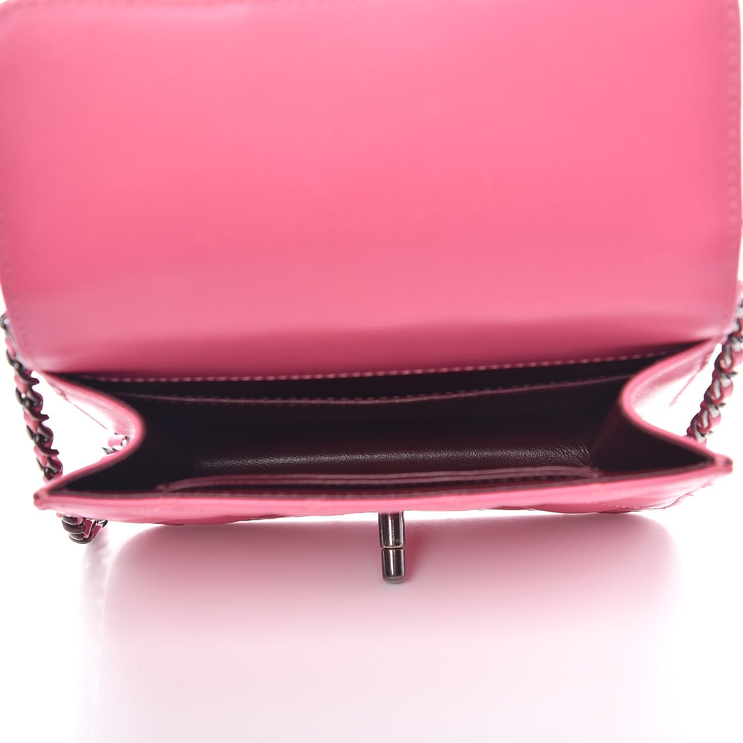 Chanel Lambskin Quilted Mini Crossing Times Flap Pink 5 of 7
