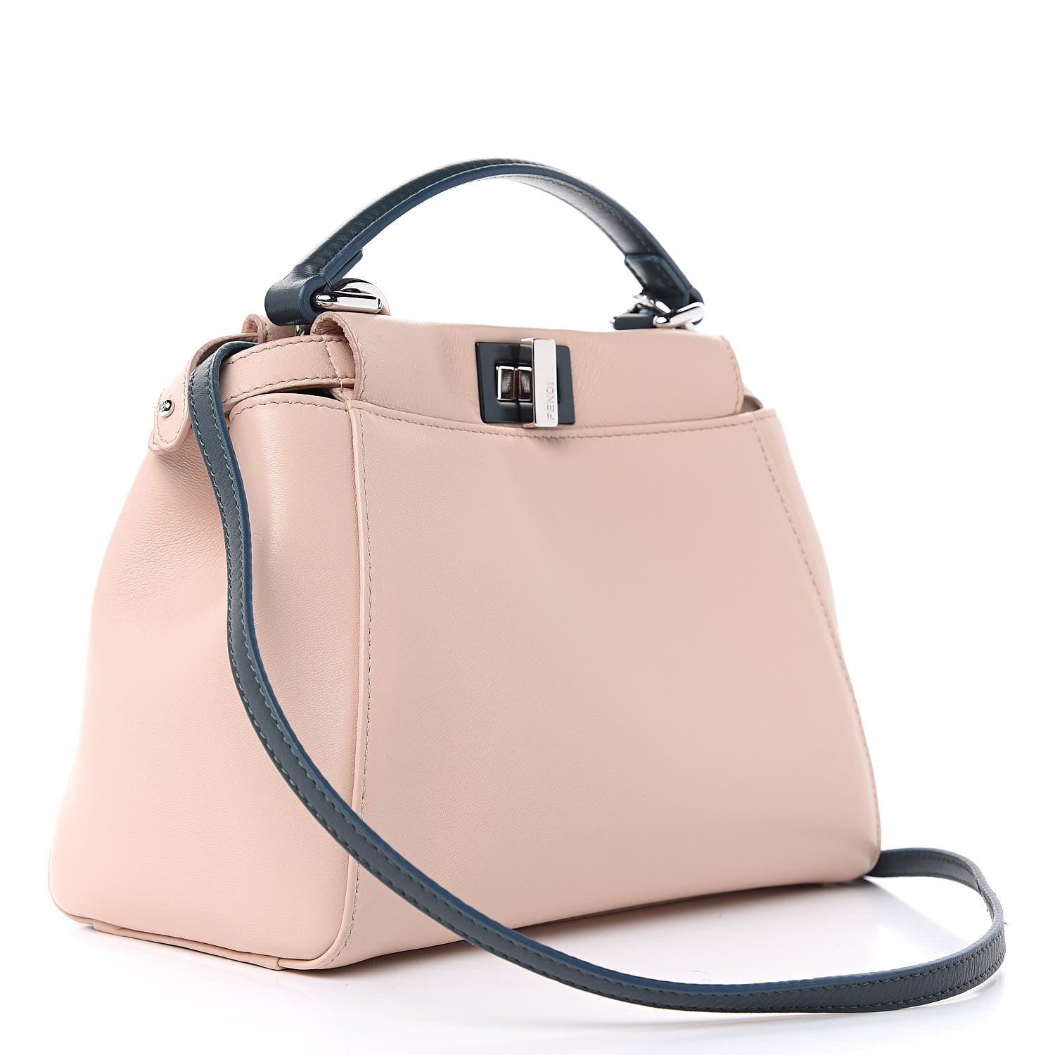 Fendi Nappa Colorblock Mini Peekaboo Iconic Satchel Soap Amazzonia Opal 3 of 11