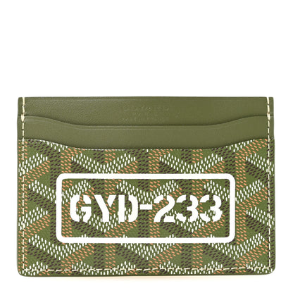 Goyard Goyardine Saint Sulpice Card Holder Khaki 1 of 7