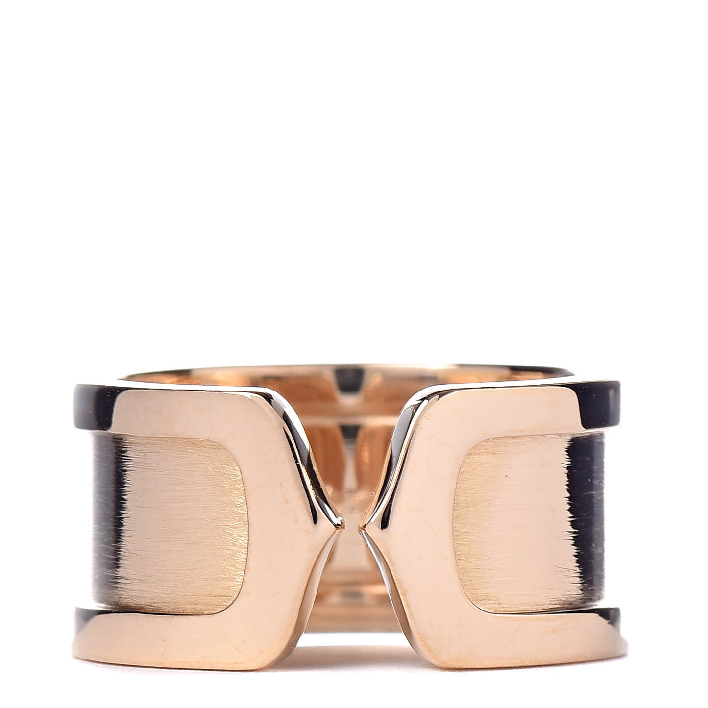 18K Yellow Gold 10mm Logo De Ring 50 5.25