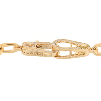Foundrae 18K Yellow Gold Diamond Small Mixed Clip Chain Sister Hook Bracelet 3 of 3