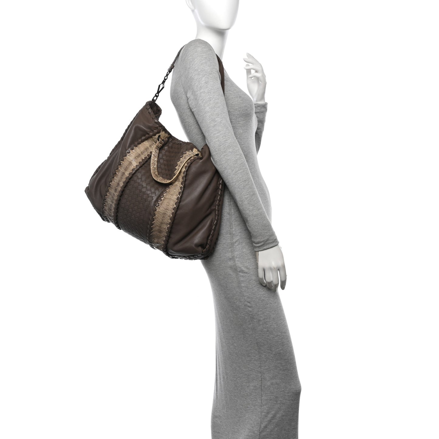 Nappa Intrecciato Ayers Tote Grey