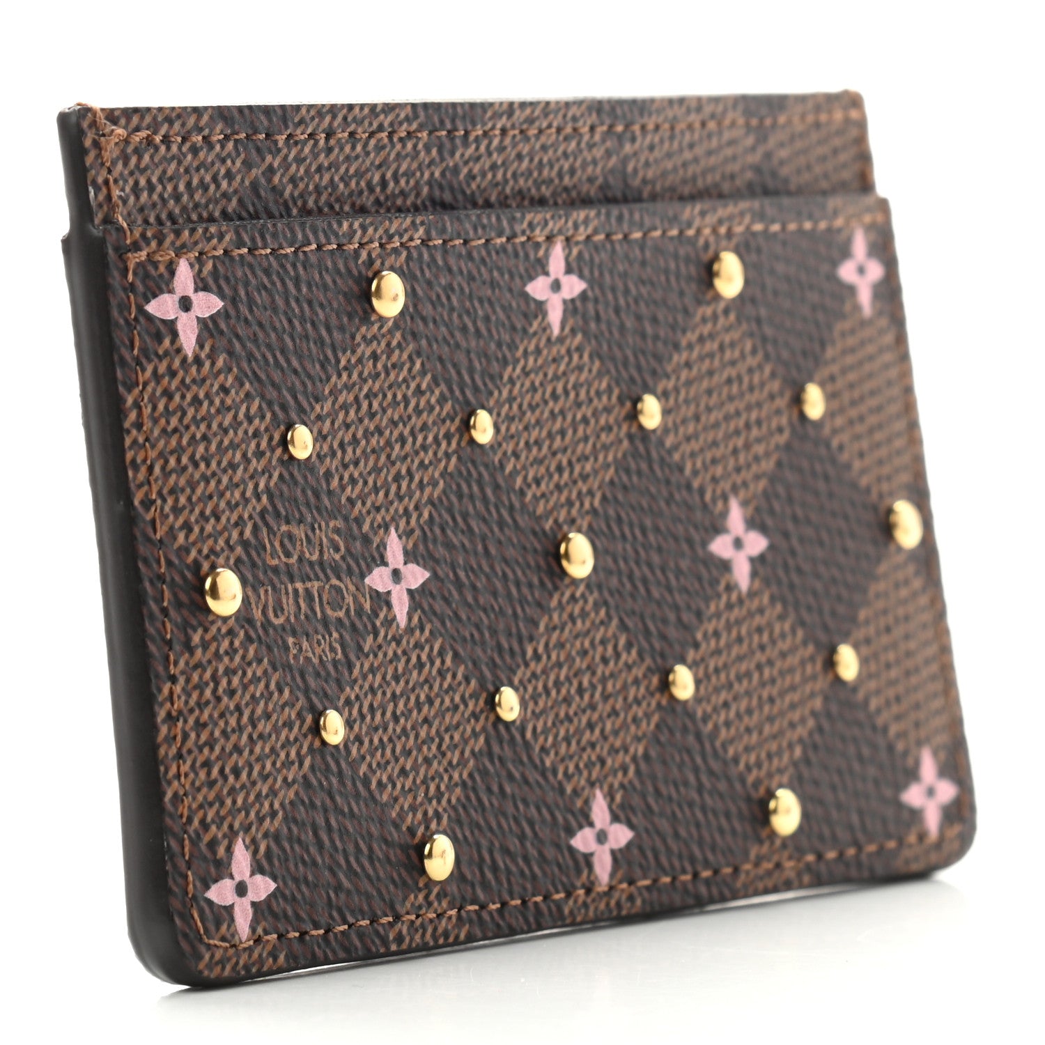 Louis Vuitton Damier Ebene Studded Card Holder 3 of 6