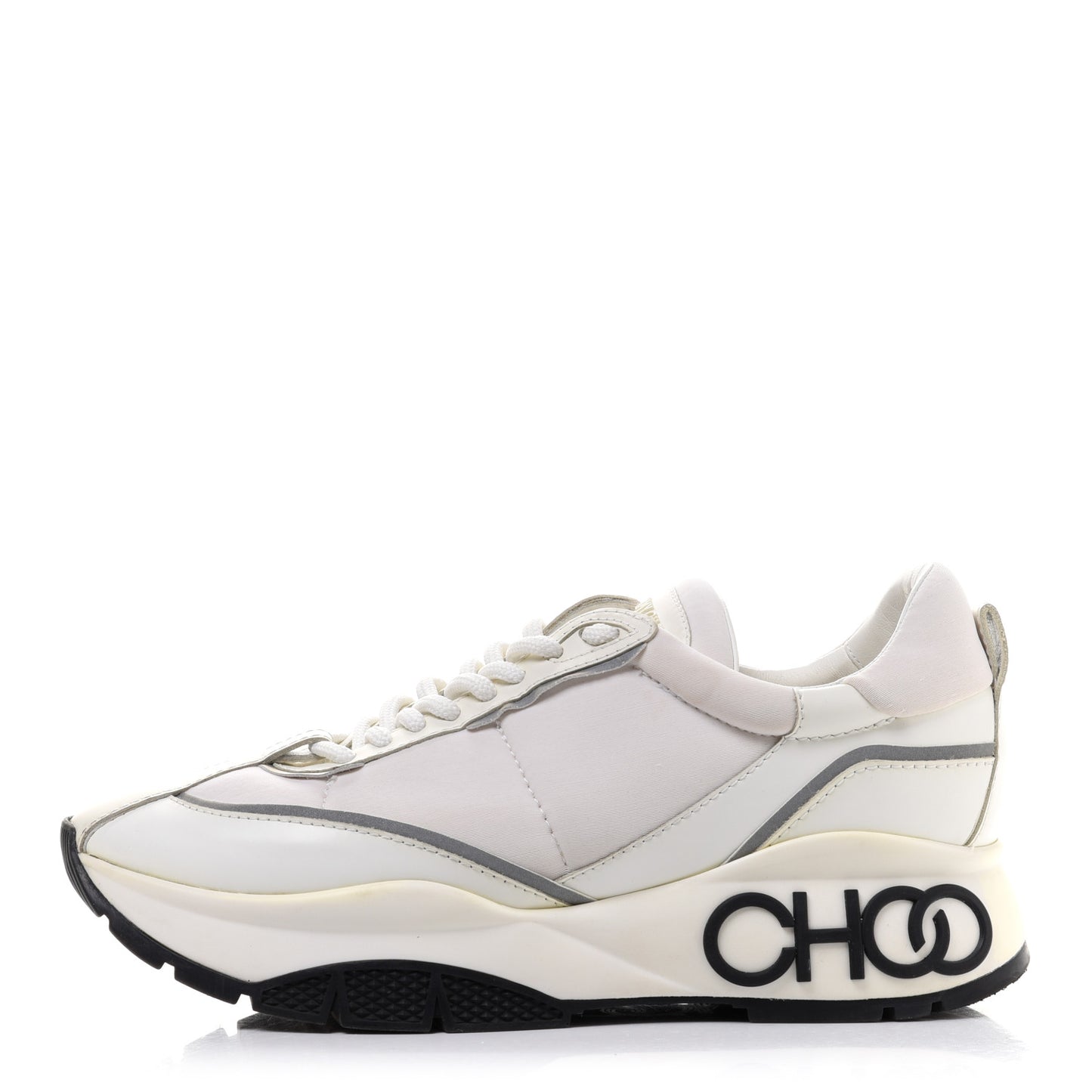 Calfskin Neoprene Raine Sneakers 39.5 White