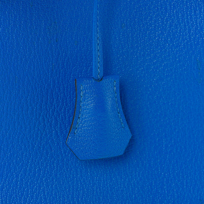 Hermes Chevre Mysore Horseshoe Birkin 30 Bleu Hydra Bleu Paon 27 of 34
