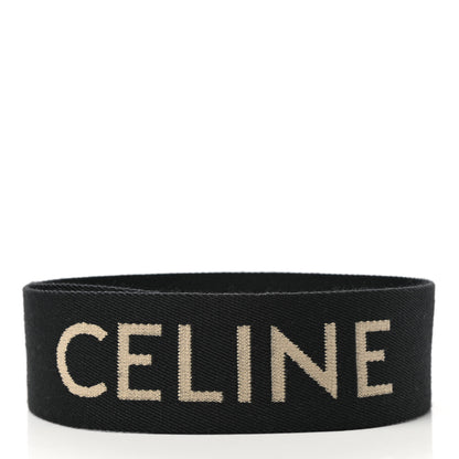 Celine Jacquard Wool Logo Short Strap Black Beige 2 of 5