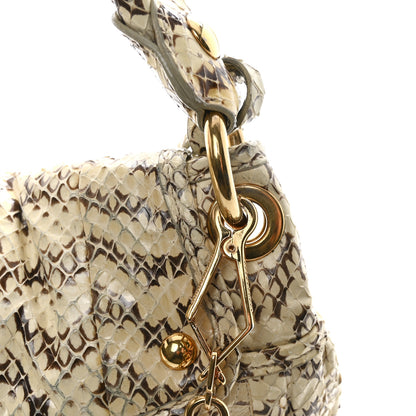 Miu Miu Snakeskin Small Matelasse Coffer Hobo Beige 13 of 19