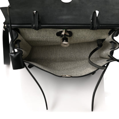 Hermes Toile H Berline Vache Hunter Herbag Zip PM 31 Black Ecru 5 of 7