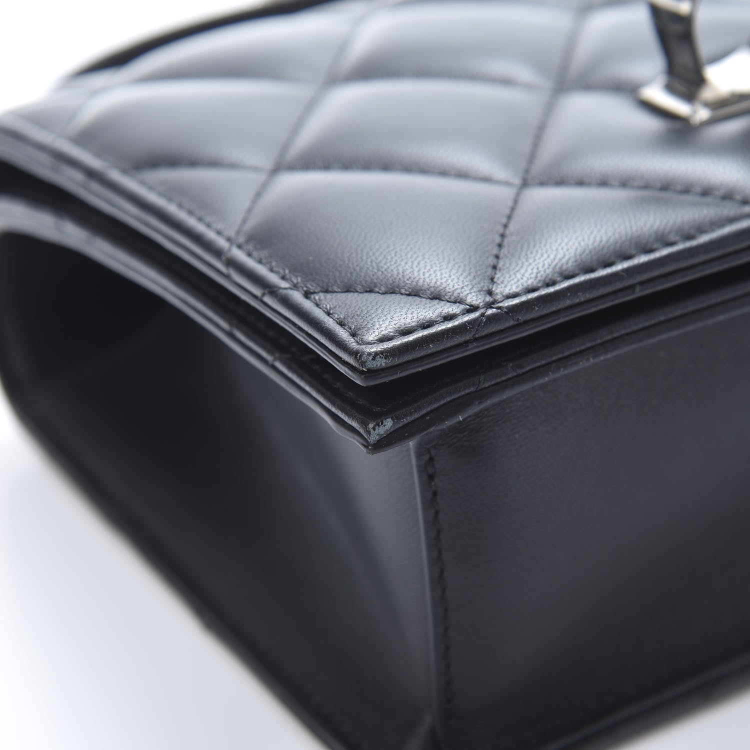 Alexander McQueen Lambskin Quilted Knuckle Shoulder Bag Black 8 of 13