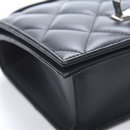 Alexander McQueen Lambskin Quilted Knuckle Shoulder Bag Black 8 of 13