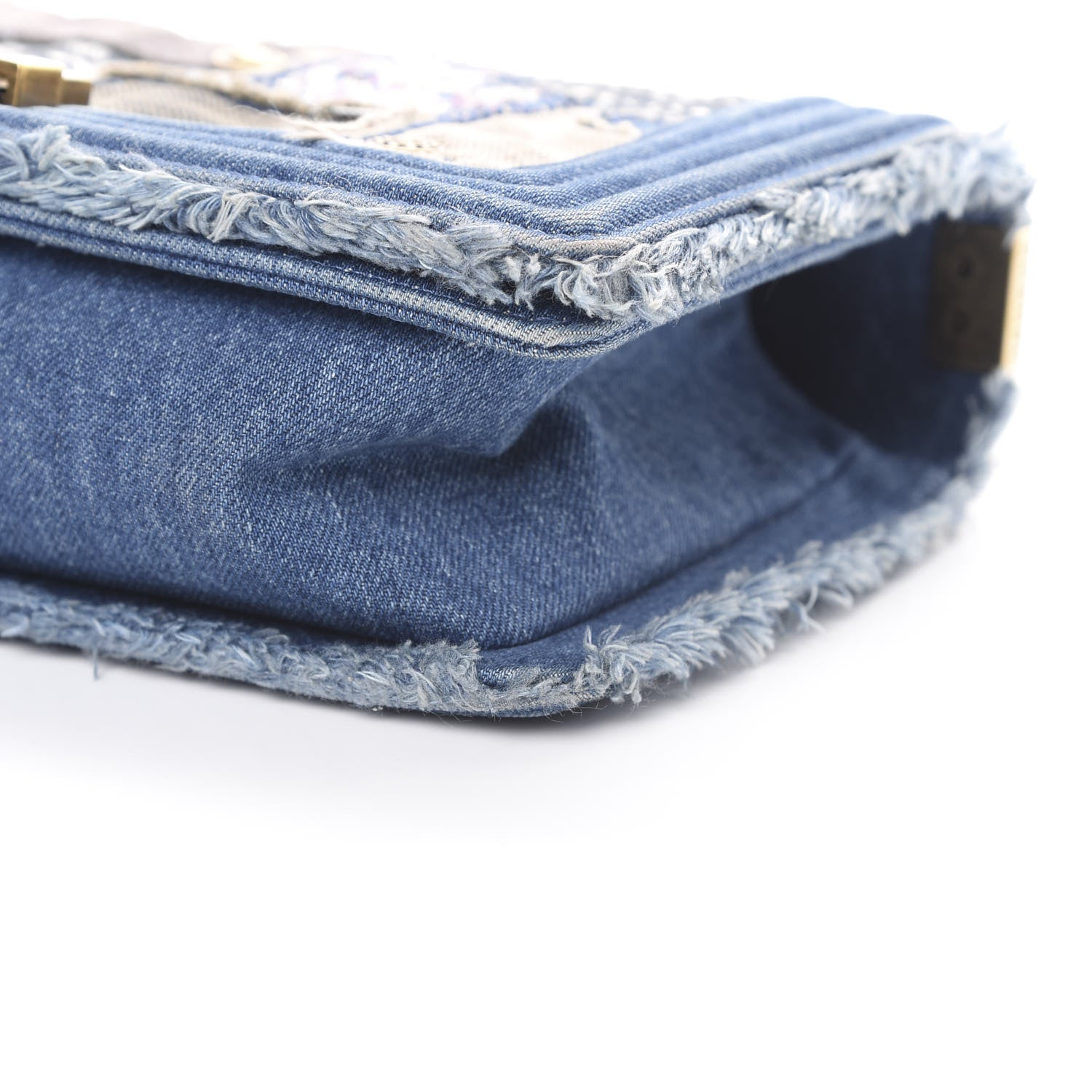 Chanel Denim Patchwork Medium Boy Flap Blue 9 of 11