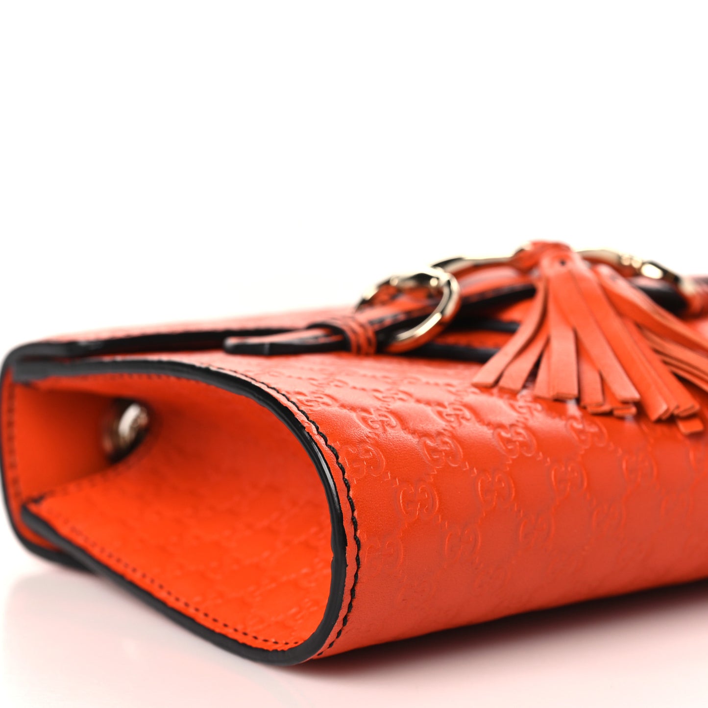 Soft Microguccissima Mini Emily Chain Shoulder Bag Sun Orange