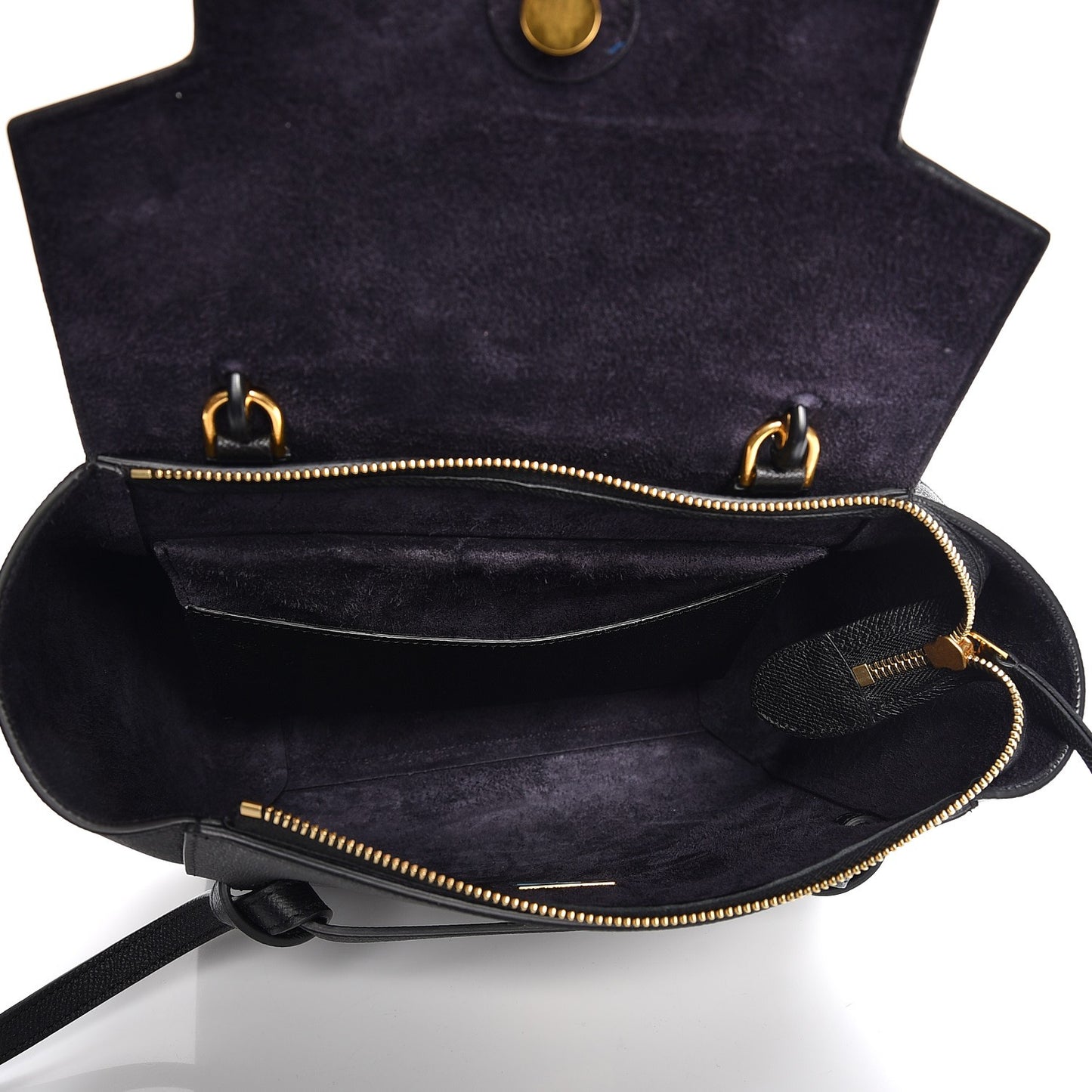 Grained Calfskin Micro Belt Bag Black