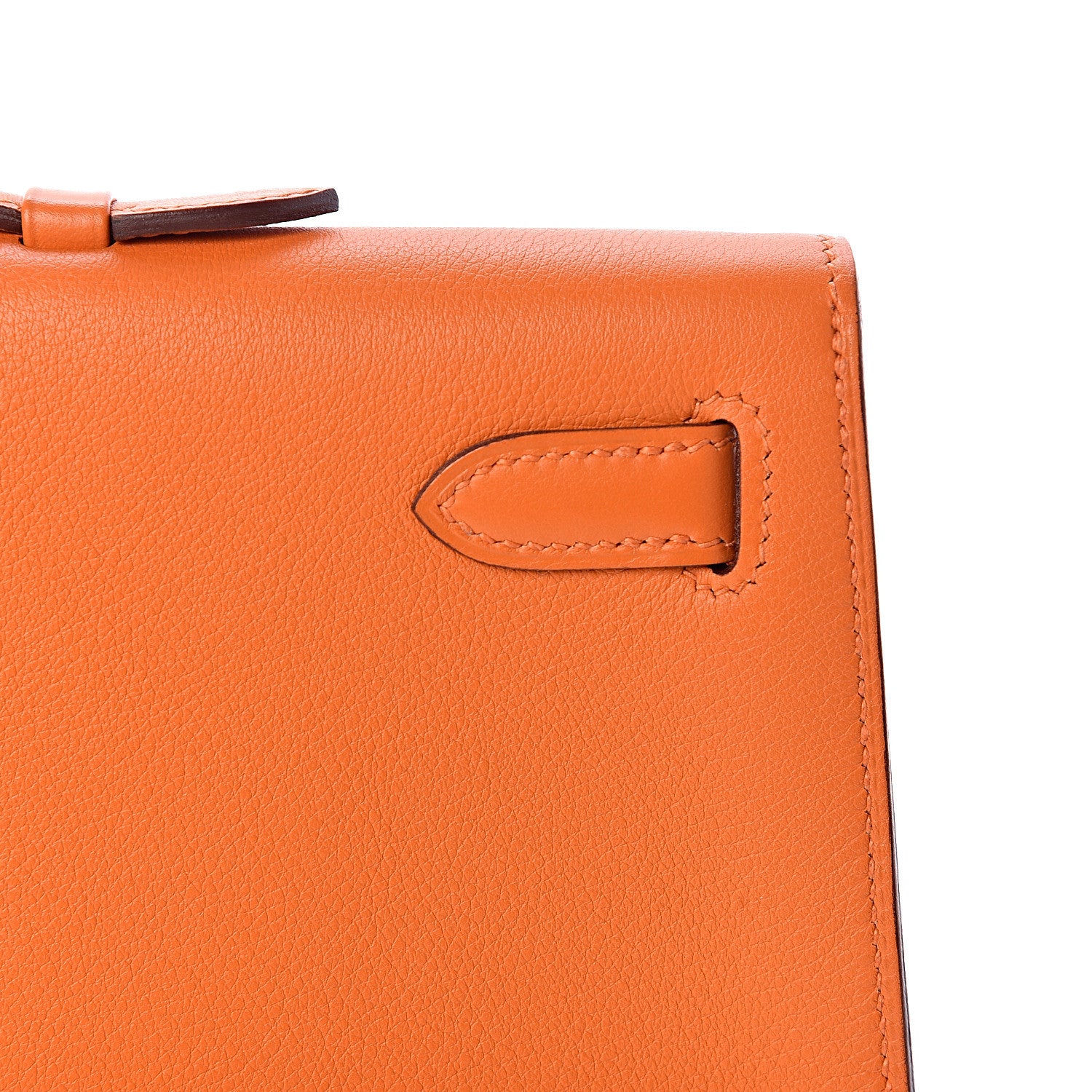 Hermes Swift Kelly Longue Clutch Pochette Orange 24 of 29