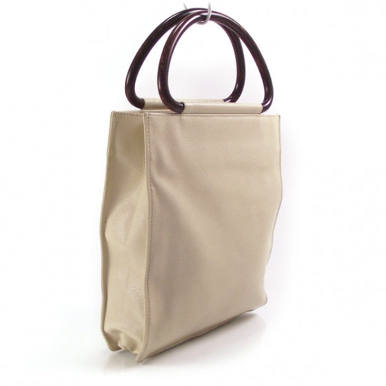 Chanel Vintage Caviar N/S Wood Handle Tote 3 of 11