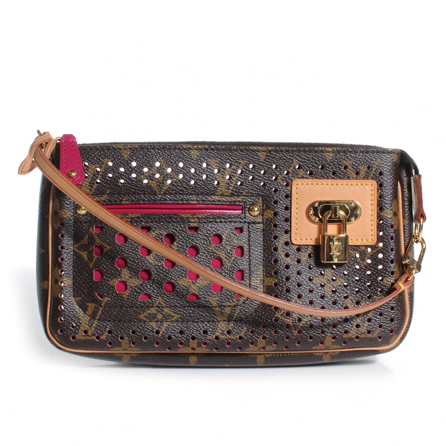 Louis Vuitton Monogram Perforated Pochette Plat Fuchsia 1 of 7