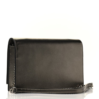 Saint Laurent Grain De Poudre Classic Monogram Kate Tassel Chain Wallet Piombo 2 of 4