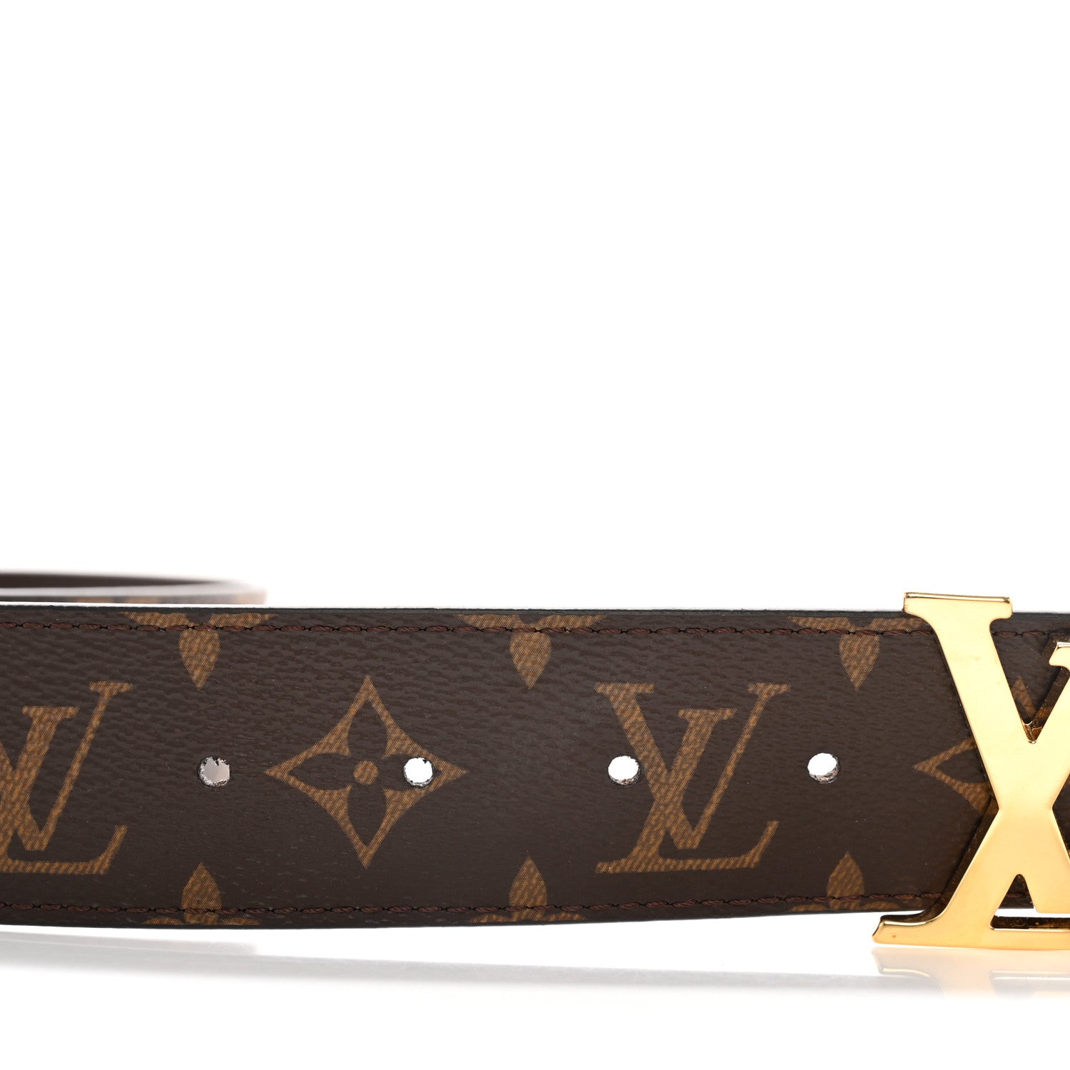 Louis Vuitton Monogram Calfskin 40mm LV Initiales Reversible Belt 80 32 Black 4 of 5