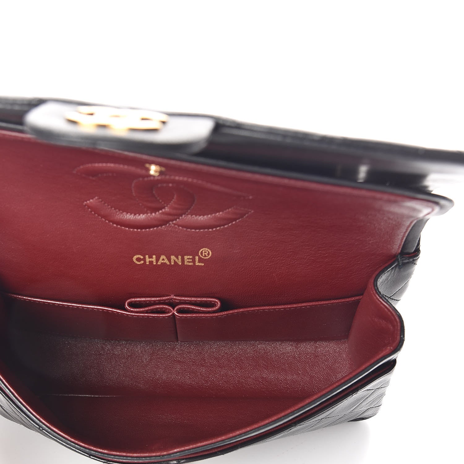 Chanel Lambskin Quilted Medium Double Flap Black 5 of 11