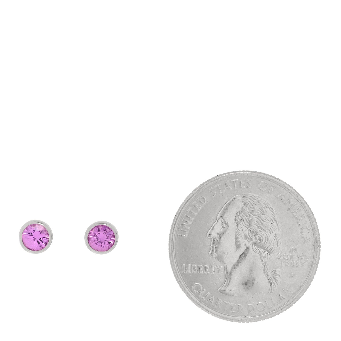 Platinum Pink Sapphire Color By The Yard Earrings