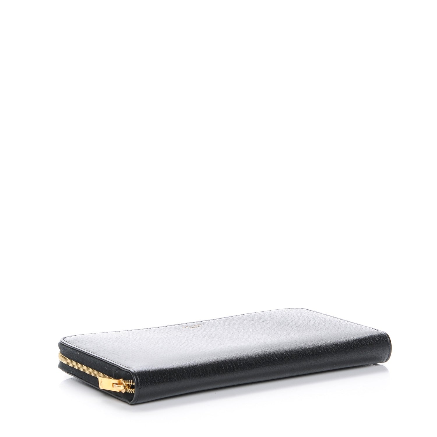 Celine Shiny Goatskin Large Zip Around Multifunction Wallet Black 4 of 8