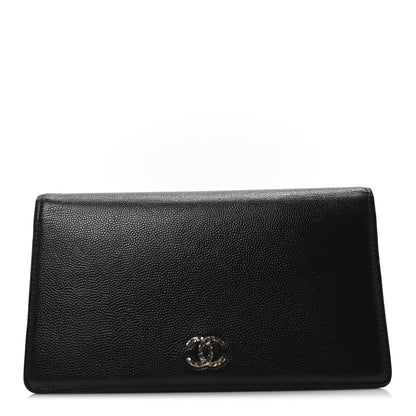 Chanel Caviar CC Yen Wallet Black 1 of 9