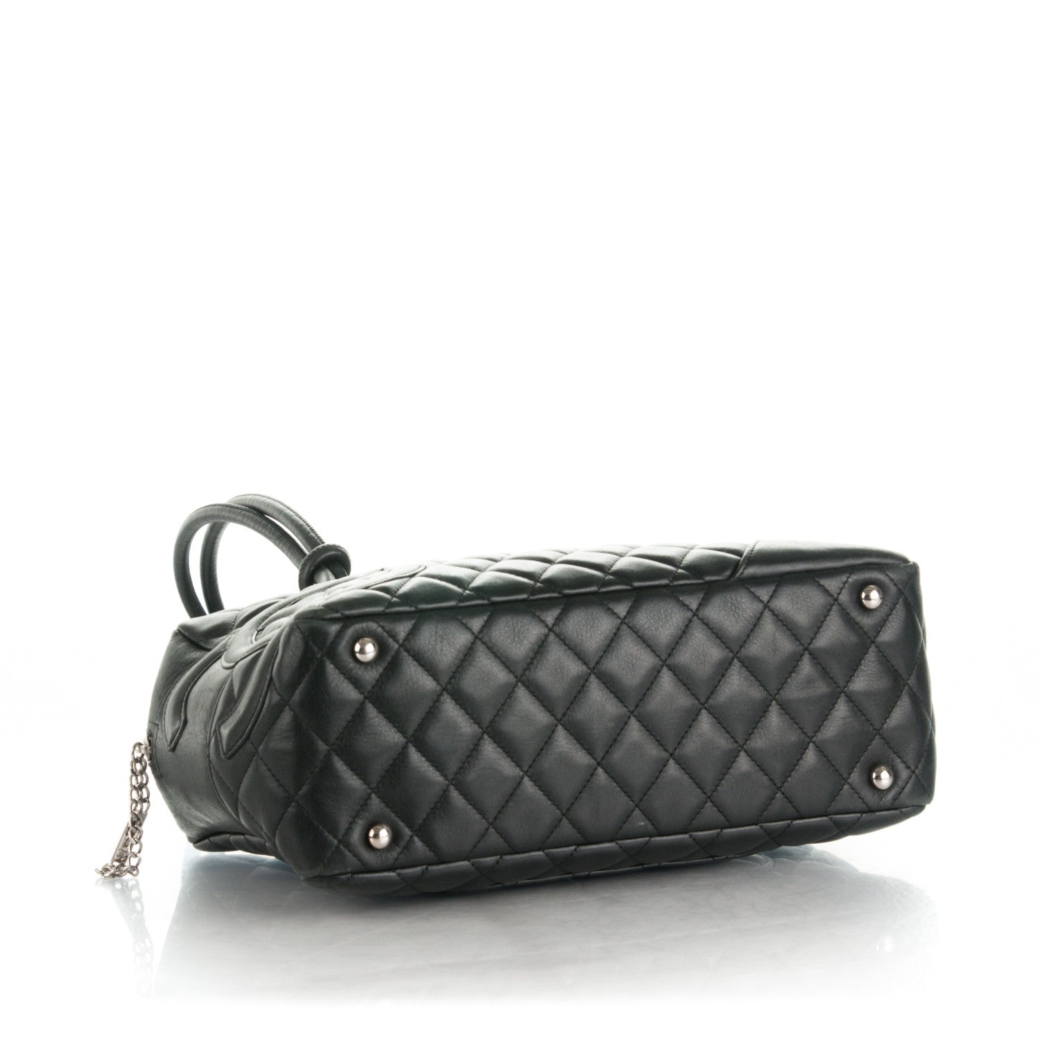 Chanel Calfskin Quilted Large Cambon Bowler Black 4 of 7