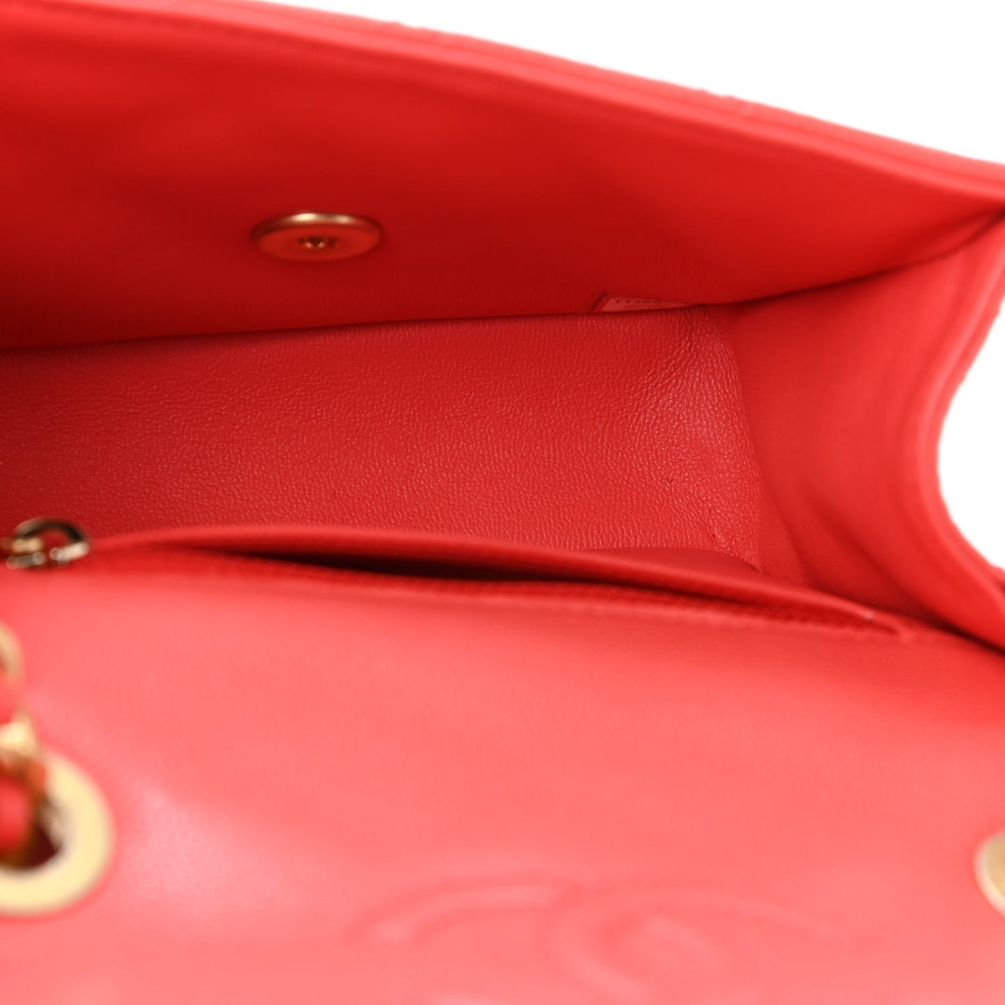 Caviar Quilted Mini Sweet Classic Flap Red