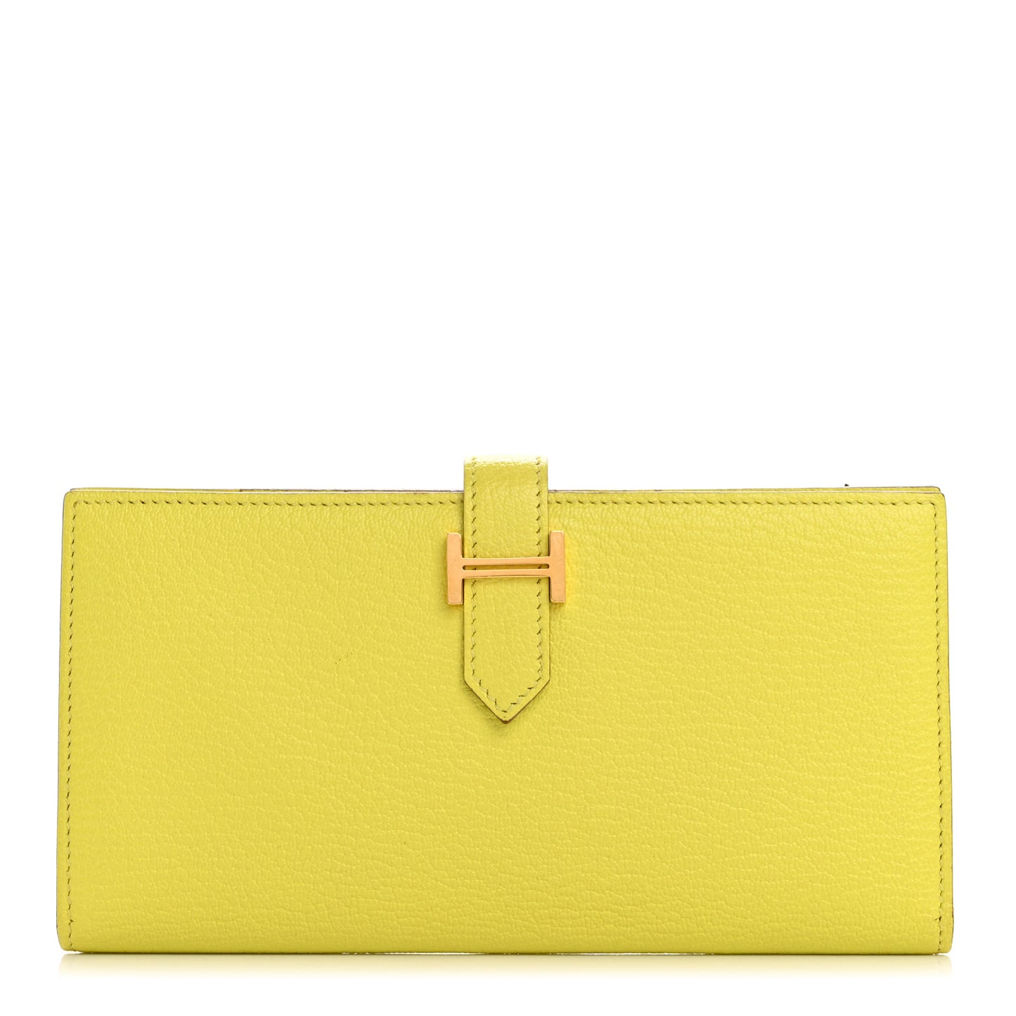 Chevre Mysore Bearn Gusset Wallet Lime
