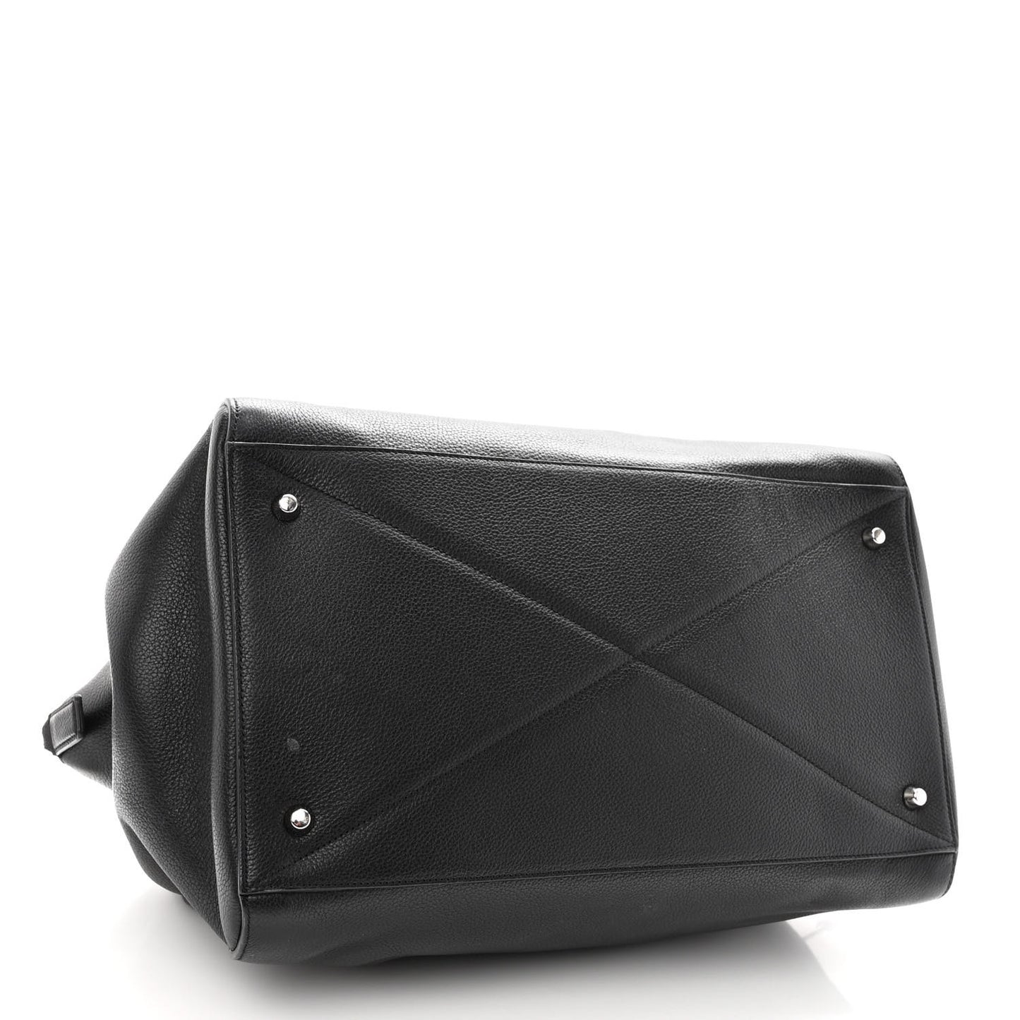 Textured Calfskin Medium Incognito Satchel Black