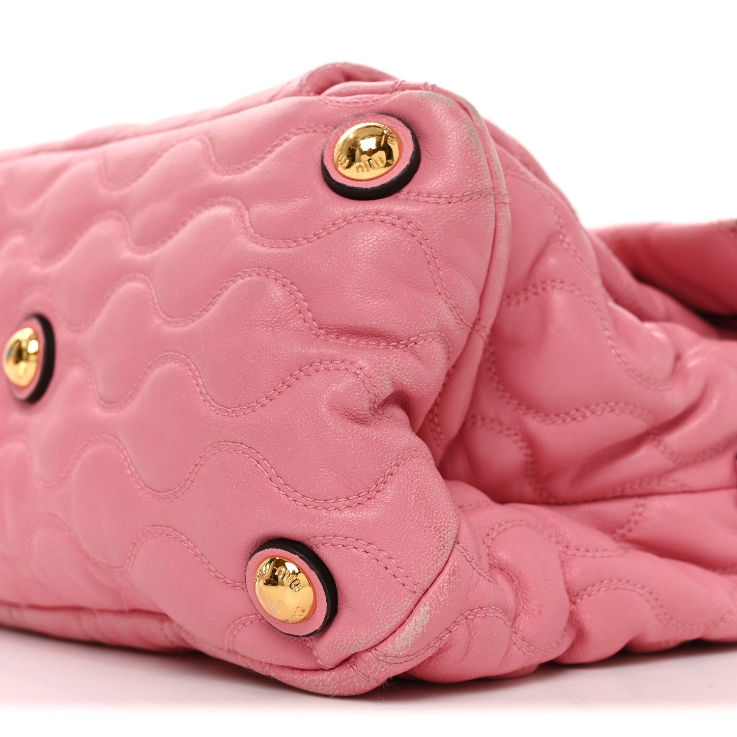 Miu Miu Nappa Padded Top Handle Bag Geranio 9 of 9
