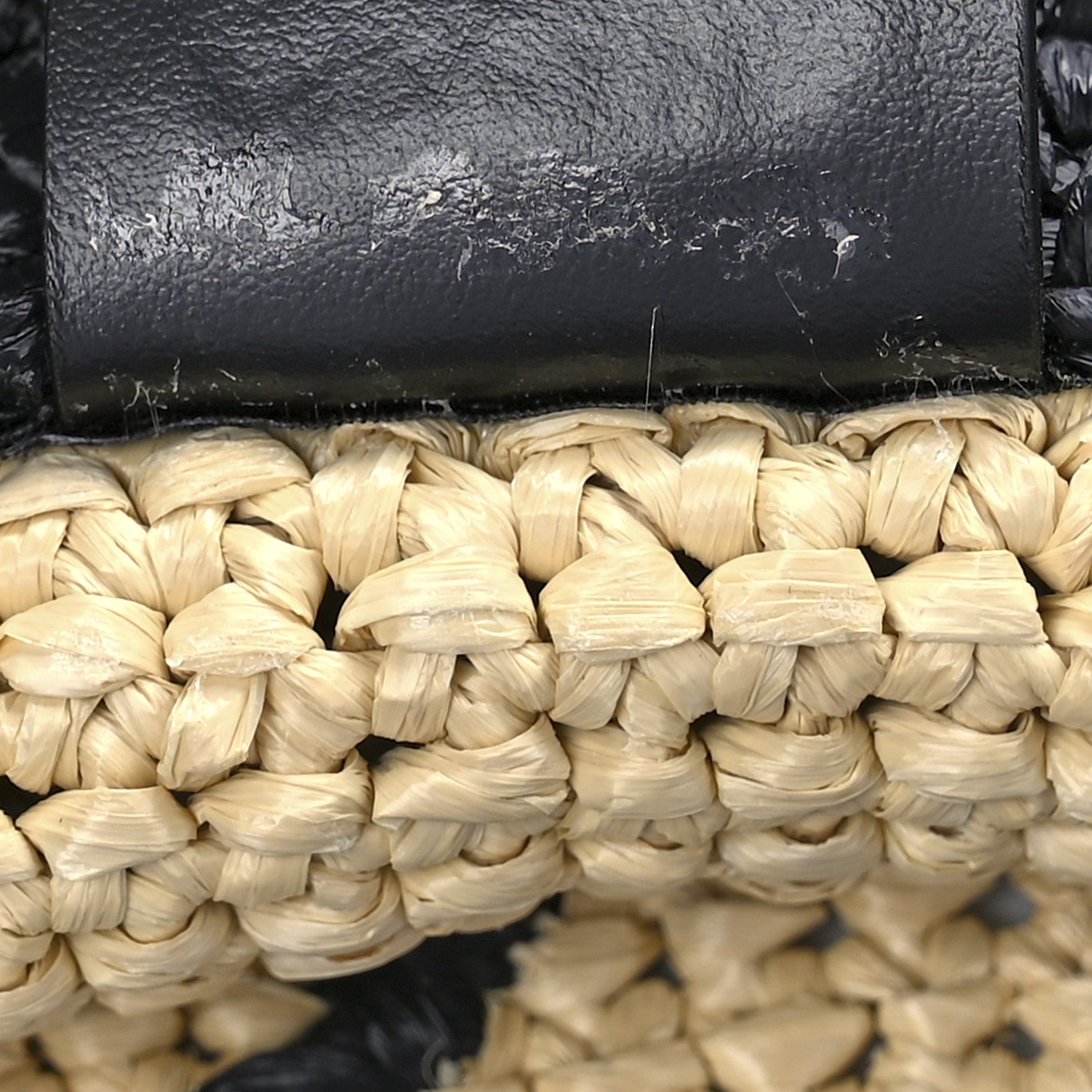 Prada Raffia Logo Tote Naurale Black 12 of 12