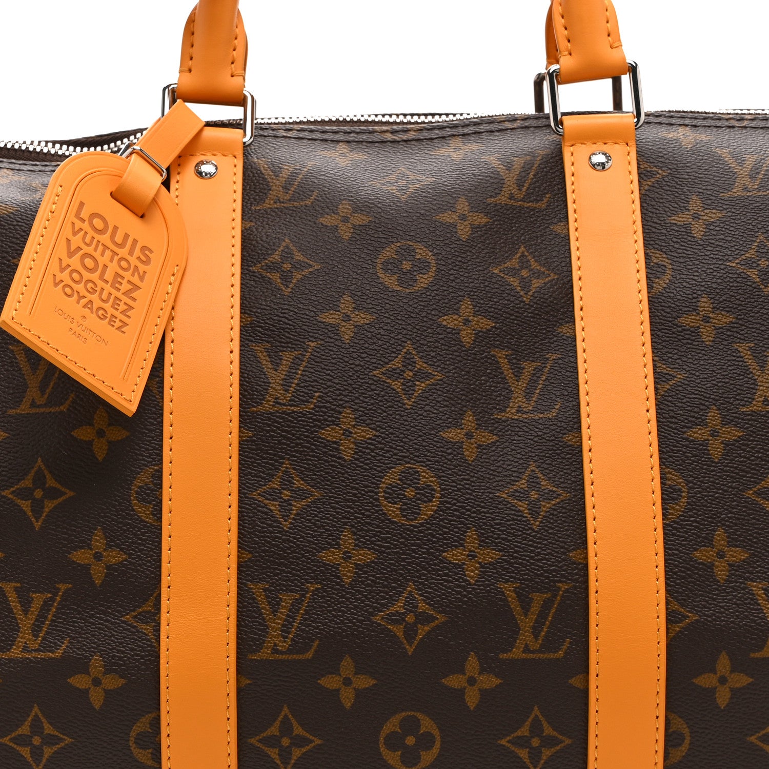 Louis Vuitton Monogram Macassar Keepall Bandouliere 50 Safran Yellow 6 of 8
