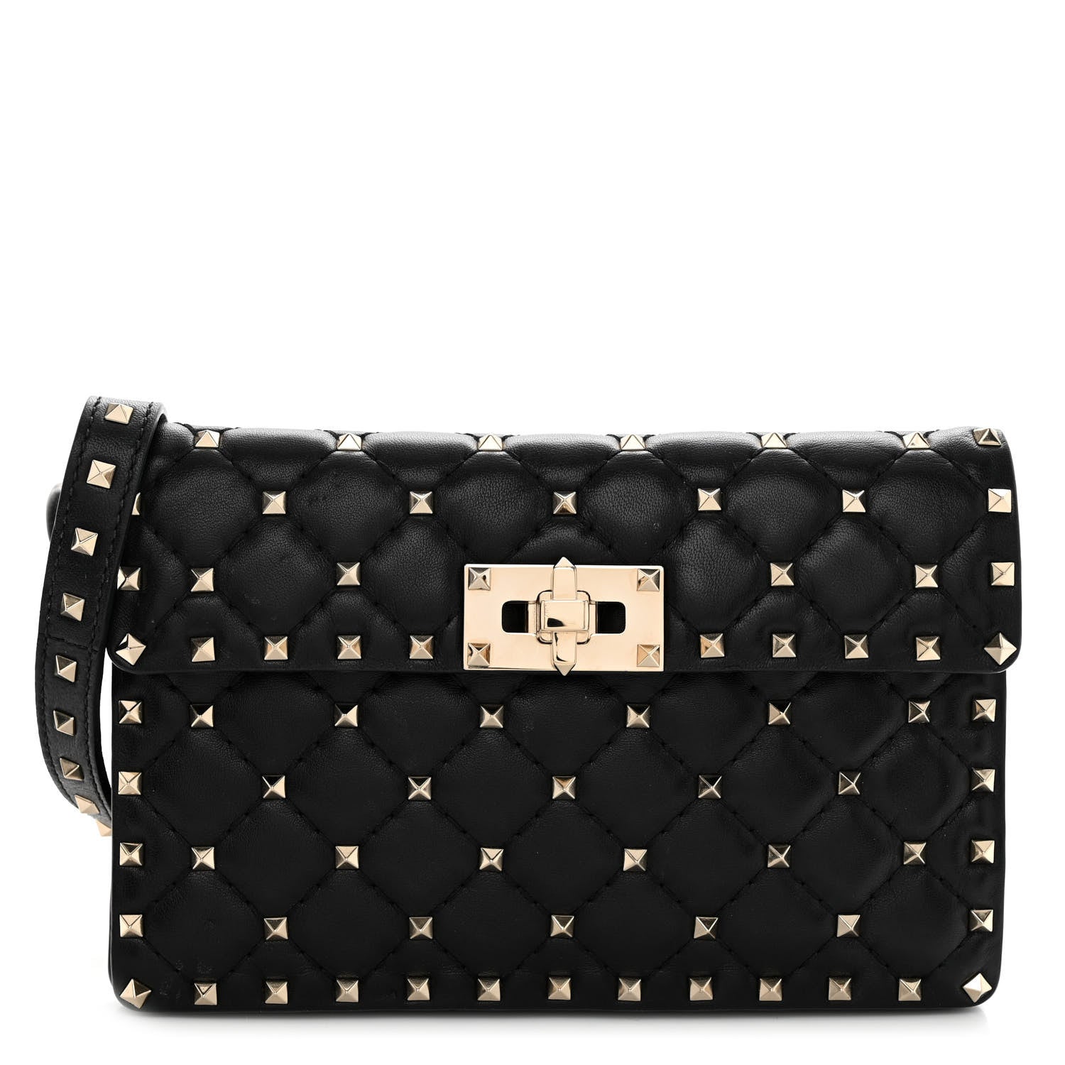 Valentino Garavani Lambskin Rockstud Spike Crossbody Bag Black 1 of 11