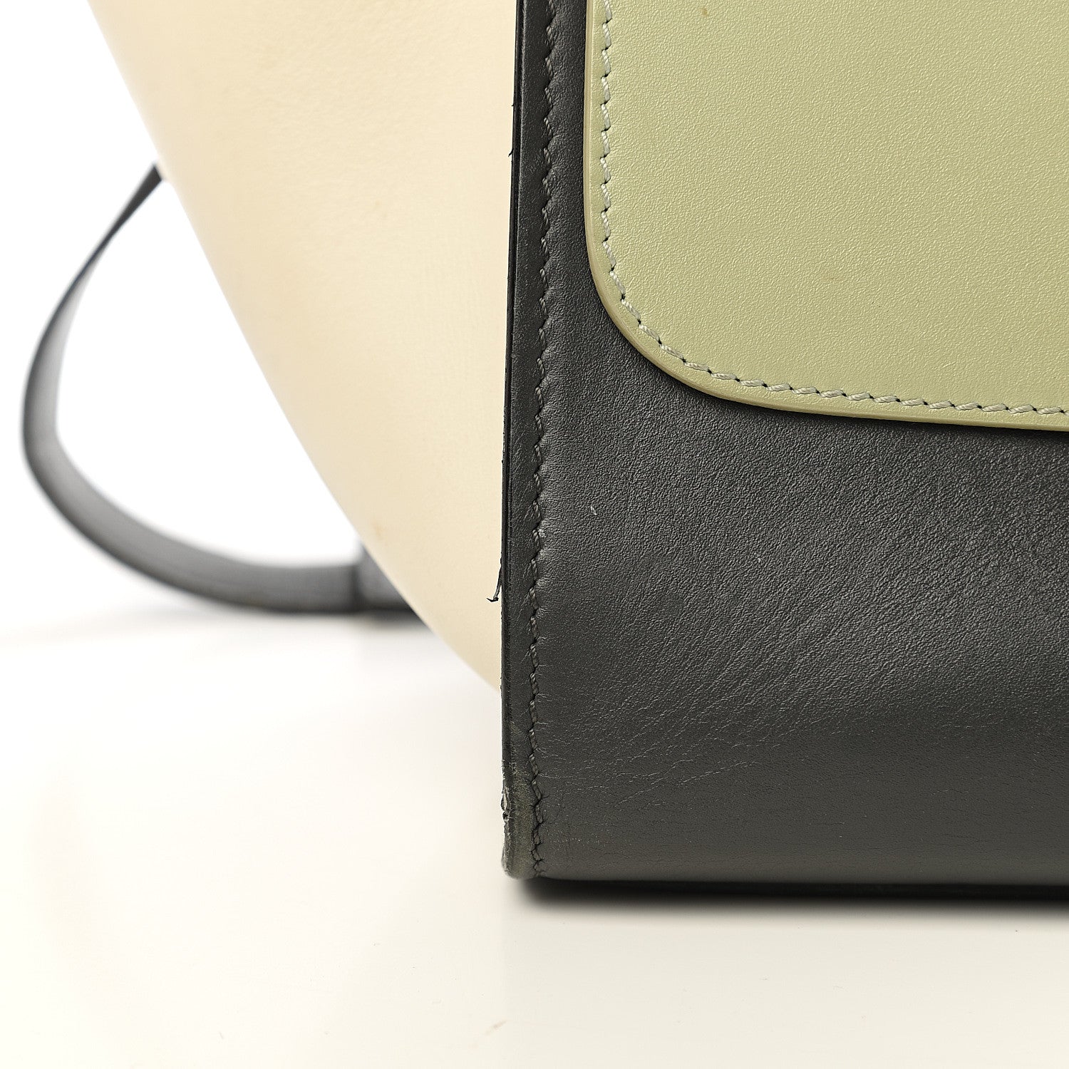 Celine Smooth Calfskin Medium Tri-Color Trapeze Pistachio 10 of 26