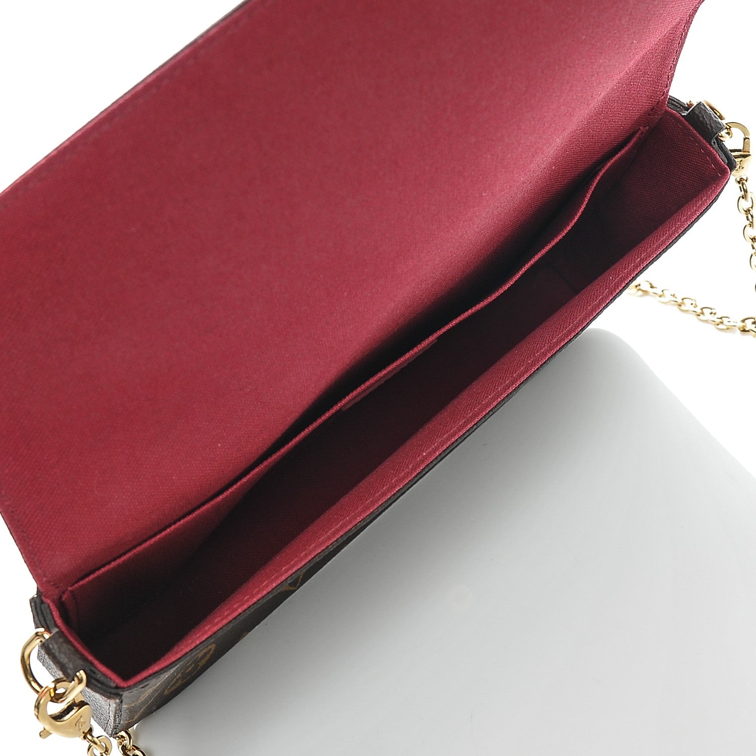 Louis Vuitton Monogram Pochette Felicie Chain Wallet Fuchsia 5 of 8