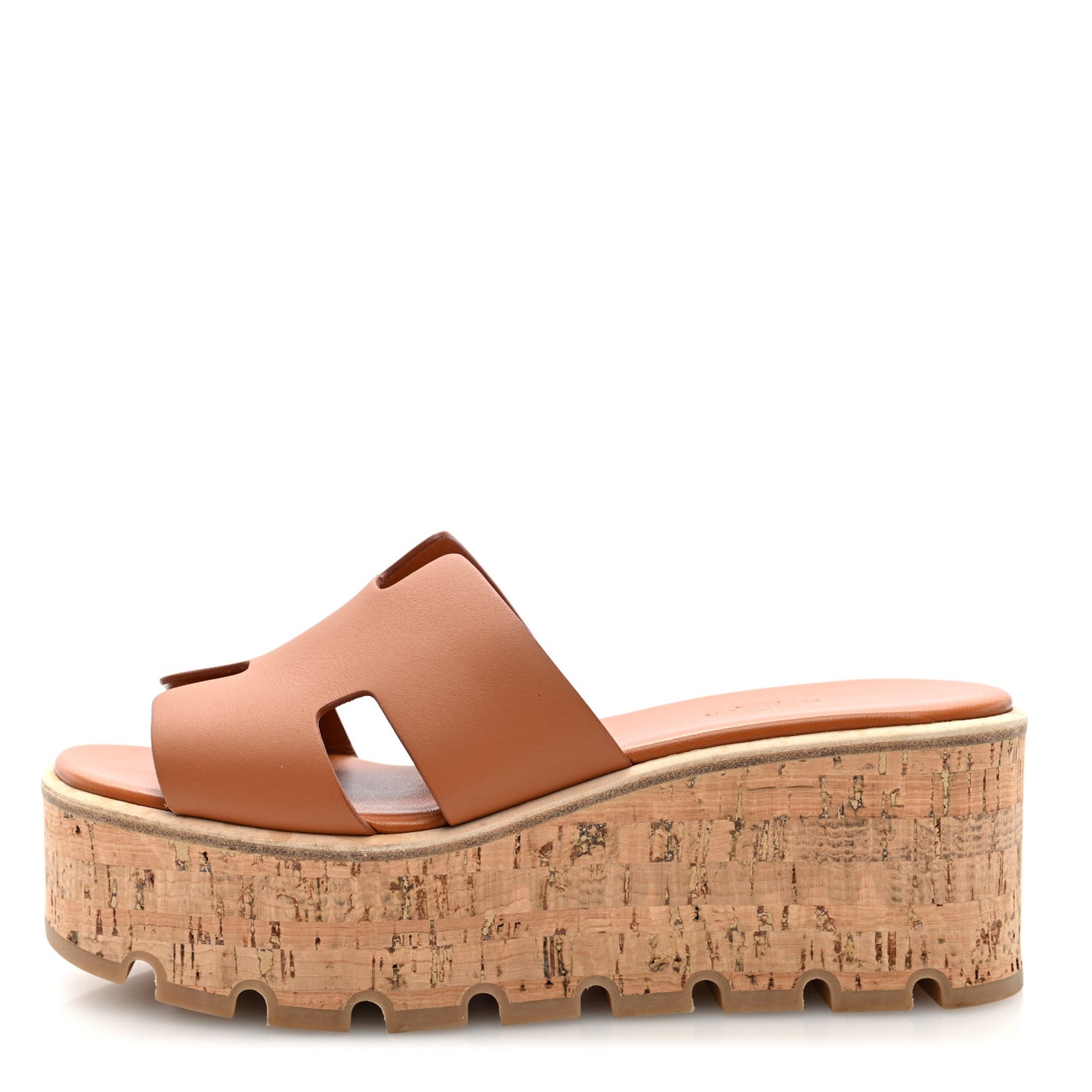 Calfskin Cork Eze 30 Sandals 37 Marron Glaise